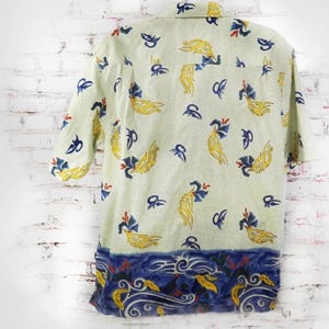 Hawaiian shirt men - men's Aloha shirt - luau party clothing - Tropical party shirt -Summer party shirt - Luau shirt -  Size L  # 21