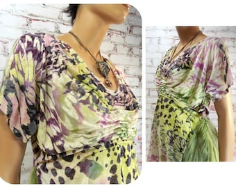 Romantic top -  summer top - grunge top - Boho chic top - Bohemian top  -Size X L - # S T 12