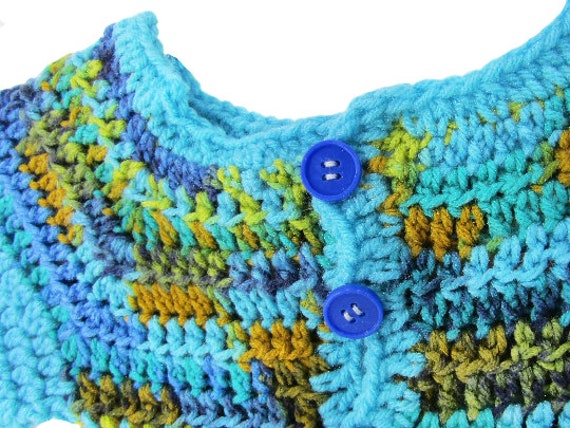 Hand crocheted toddler sweater -hand made toddler… - image 4