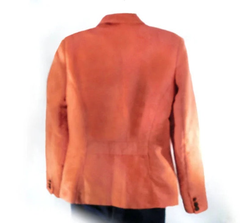 Vintage Burnt Orange Ultrasuede Jacket Blazer ,lined Jacket Blazer