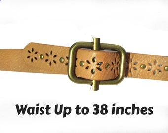 Vintage Super Skinny Double Wrap Leather Belt Brown Vintage  display picture 2