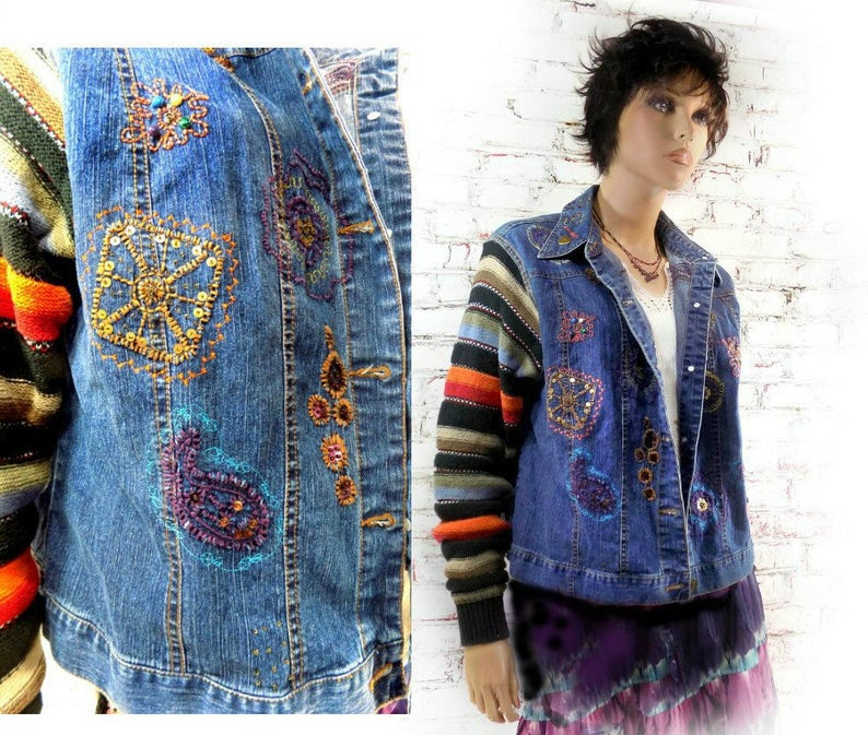 jean sweater jacket womens