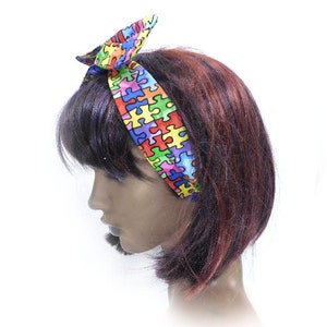 Rockabilly headband -Dolly bow headband, women headband, teens headband, women banana wired hair bow - women hair accessory # 16