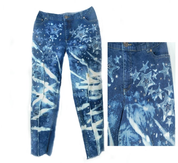 painted star jeans