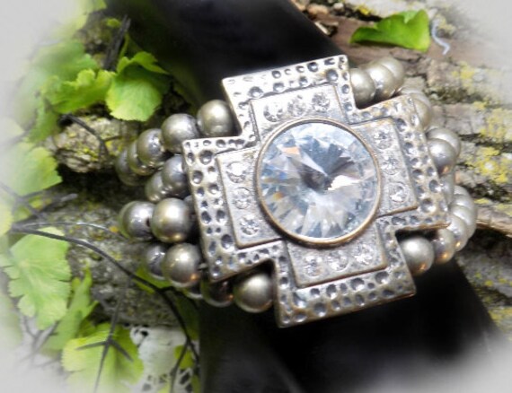 Vintage beaded stretch bracelet,- stack beaded br… - image 4