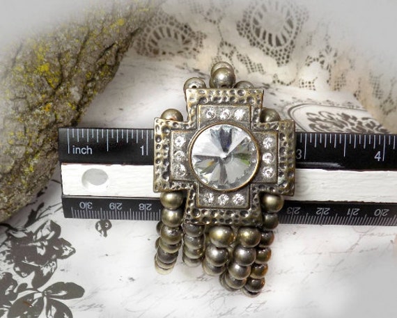 Vintage beaded stretch bracelet,- stack beaded br… - image 6