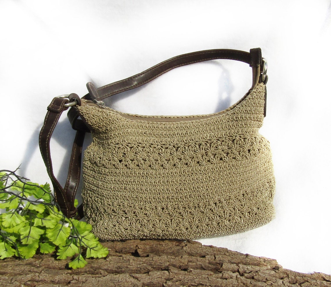 intage crochet purse, Tan Brown Handbag- Small purse bag -summer handbag, Stylish purse,  Boho Chic purse -  # 25, Foto 2 von 5
