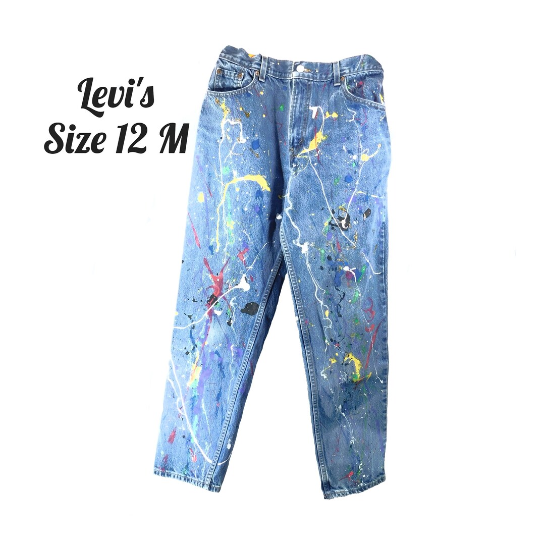 【ROMANTIC CROWN】24FW★ SPLASH PAINTING DENIM PANTS SPLASH PAINTING DENIM PANTS - ROMANTIC CROWN | 60% - Asian