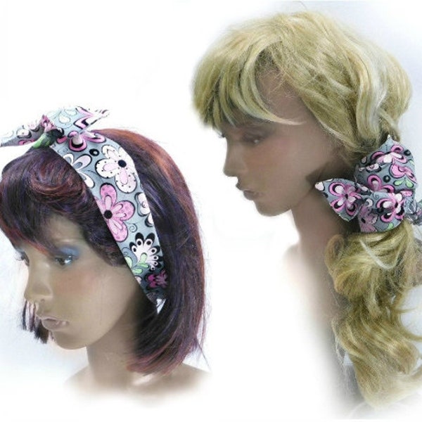 Bandeau d’arc dolly, bandeau d’adolescents de femmes, écharpe de cheveux de cravate de rockabilly - écharpe de cheveux de femme de bandana -pin up accessoires de tête # 11