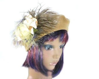 Beret - Braune Baskenmütze aus Wolle - Damen Französische Beret - Hüte und Kappen Frauen- Wintermütze -Geschenk für Sie - # 5