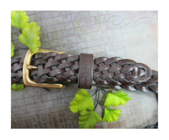 Vintage Levi Belt -braided Woven Leather Belt - Braided  display picture 1