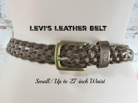 Vintage Levi Belt -braided Woven Leather Belt - Braided  display picture 2