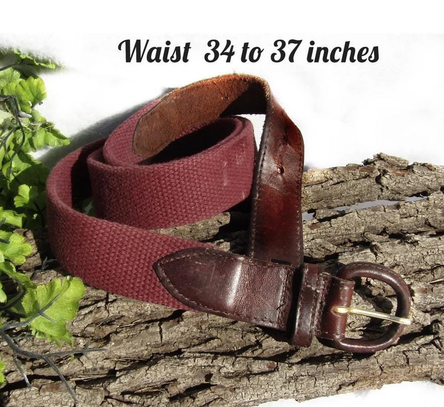 Burgundy Woven Belt - Etsy display picture 3
