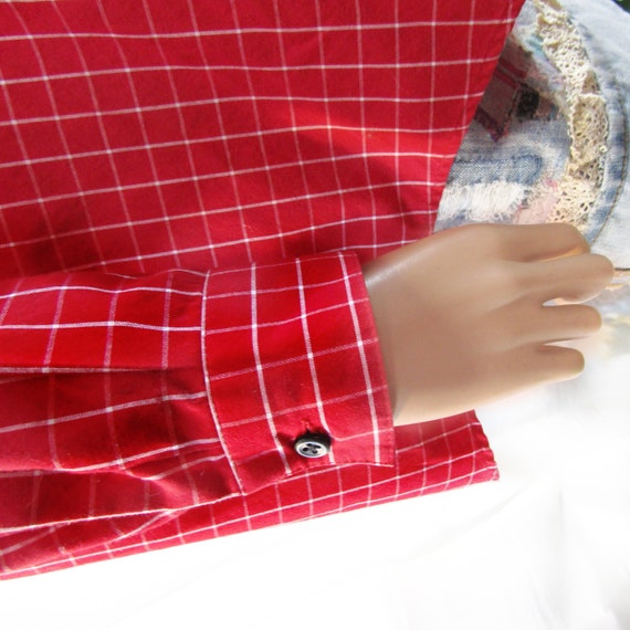 vintage Christmas shirt - Penguin shirt - Red Shi… - image 5