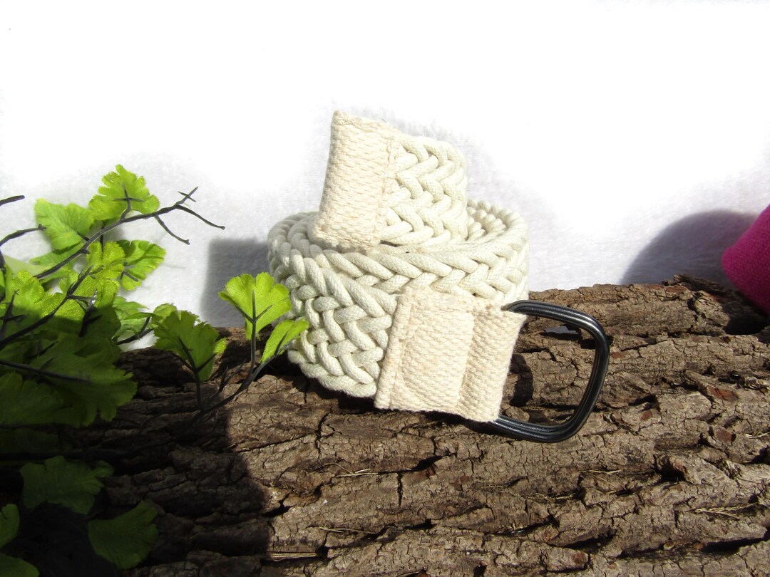 Vintage Woven Braided Belt -D Ring Belt - Nice Belt - Casual Belt ...