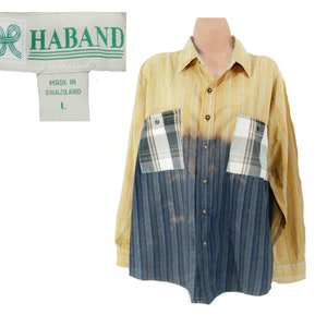 flannel shirt women -Upcycled flannel Shirt -Boho hippie flannel shirt- button down flannel shirt -altered flannel shirt -19