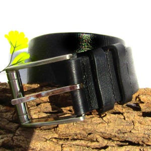 Schwarzer Ledergürtel -echter Ledergürtel- unisex Gürtel - Herrengürtel, Unisex Ledergürtel, Herrengürtel, Herrengürtel