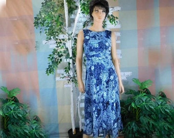 Blue Spring dress - summer dress women- vintage Summer dress women - Sleeveless summer dress -Casual day dress -bohemian style dress -# 4