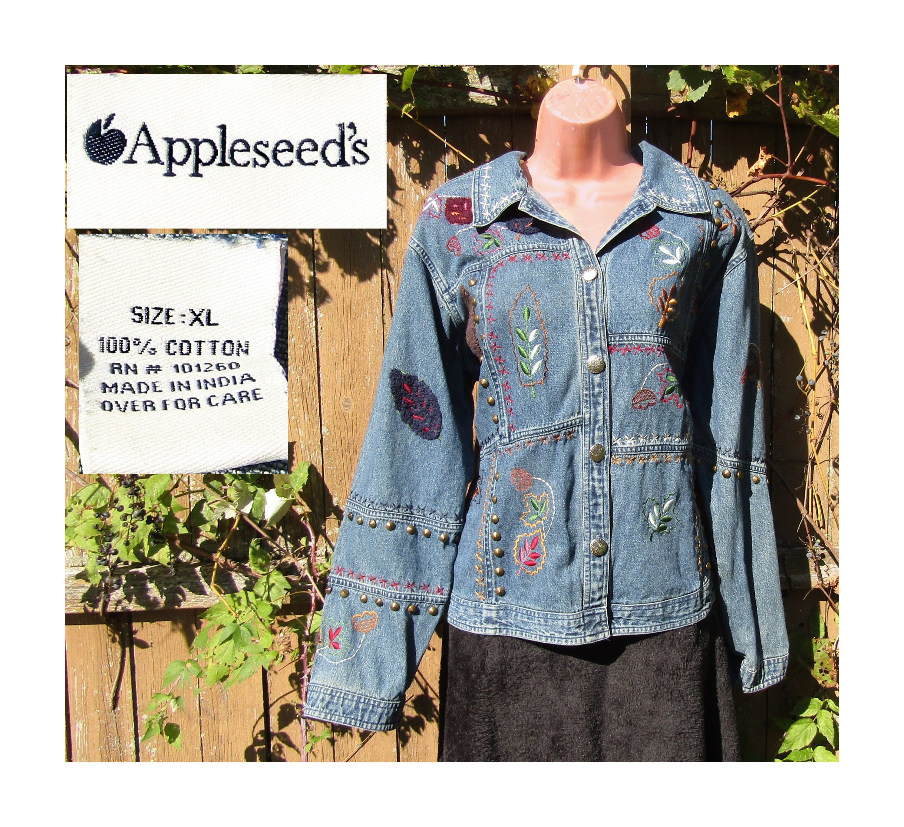 Vintage Denim Jacket Women -tapestry Denim Jacket Blazer -1990s