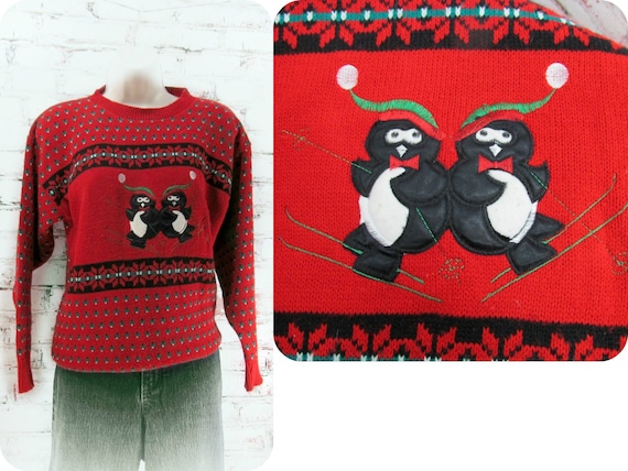 Women's Penguin clothing - Ugly Christmas Sweater… - image 1