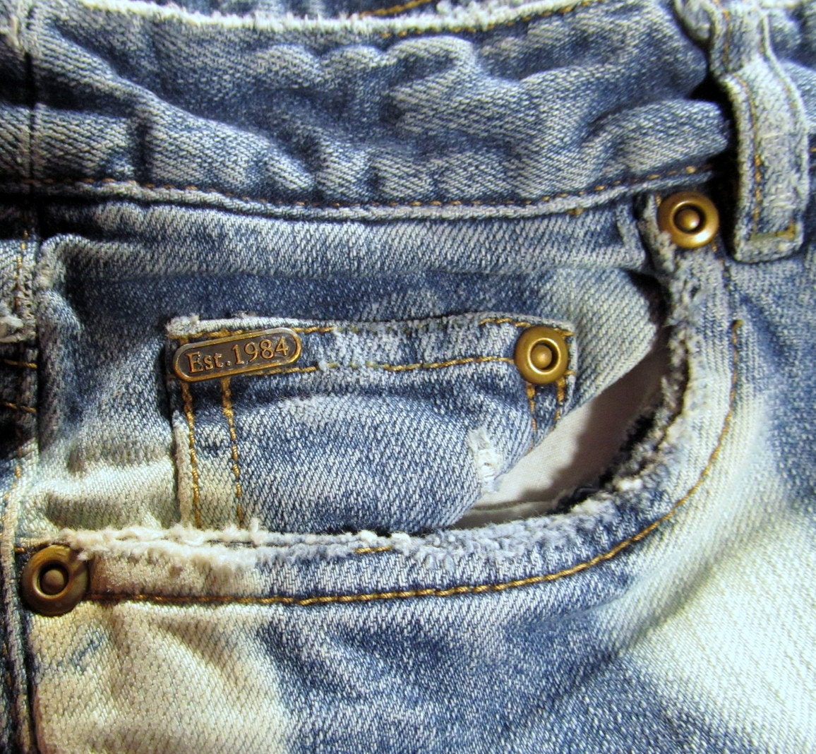 Ombre Denim Jean,up Cycled Jeans, Unique Denim Jean, Distressed Jeans ...