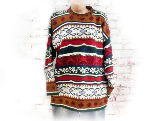 Vintage winter sweater women -Vintage long sleeve… - image 4