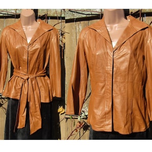 Vintage Lambskin jacket women - Classic Soft Italian Lambskin Jacket -Lafayette 148 New York Coat -unlined Jacket -Carmel Brown Jacket- # 68