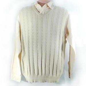 V neck vest -big Tall clothing men -sweater vest men ,beige sweater vest, Preppy sweater vest,  pullover sweater  vest size XXL men,  # 6