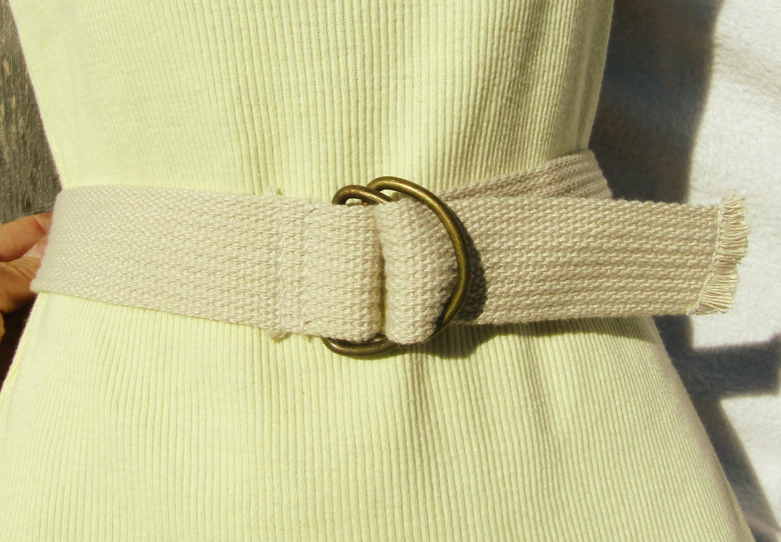 Beige D Ring Belt - Etsy display picture 2