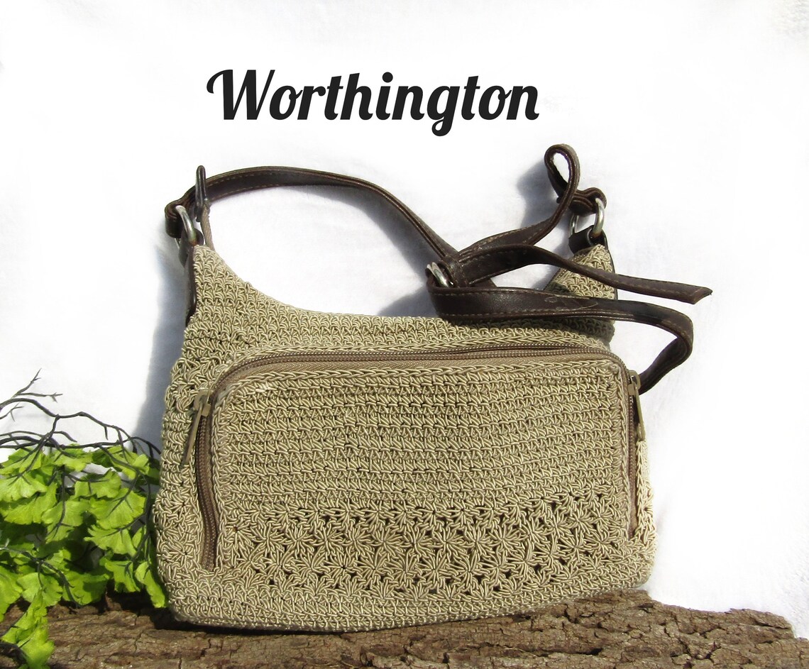 intage crochet purse, Tan Brown Handbag- Small purse bag -summer handbag, Stylish purse,  Boho Chic purse -  # 25, Foto 1 von 5
