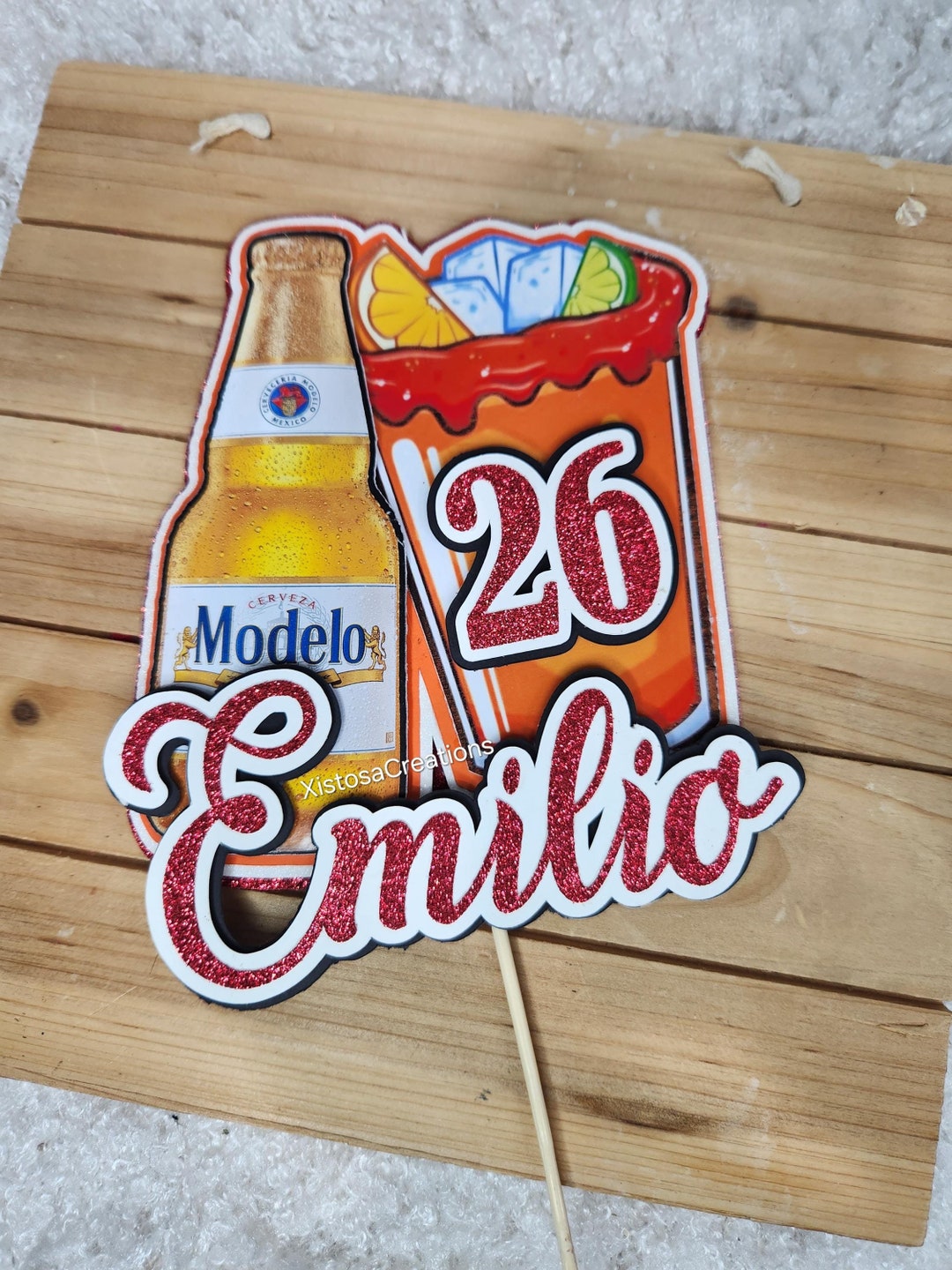 Michelada Rim Topper Personalized Michelada Birthday Cake Topper, Beer Party - Etsy