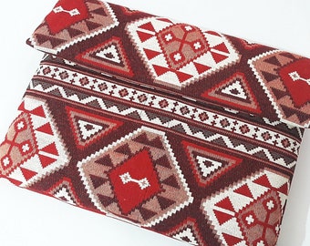 Kilim MacBook Pro Sleeve: Geometric 13 Laptop Bag, Chenille & Cotton