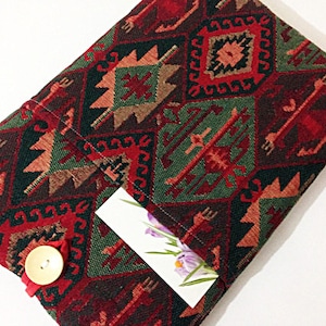 Ethnic Rug Pattern iPad Case: Bohemian Chenille Cotton iPad Sleeve