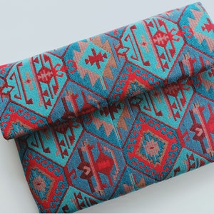 Bohemian MacBook Sleeve: Kilim Rug Pattern, Chenille & Cotton