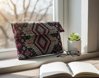 Woven Geometric Laptop Clutch in Custom Sizes for MacBook and Chromebooks