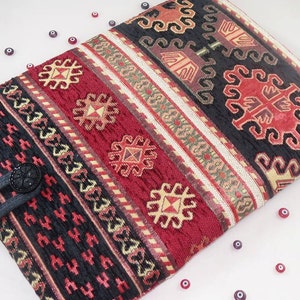 Kilim Fabric Laptop Case: Chenille Cotton MacBook Sleeve