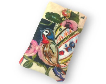 Bird Fabric iphone 12 pro case, iphone 12 pro sleeve, iphone 6 pouch, iphone 7 case, iphone pouch, iPhone 11 Pro Max case, iPhone 11 pouch.