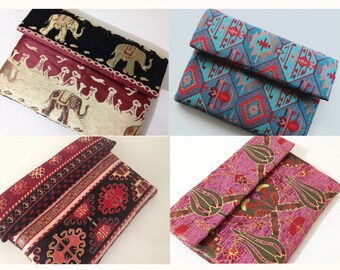 Chenille MacBook Sleeve: Turkish Kilim Laptop Bag with Pocket