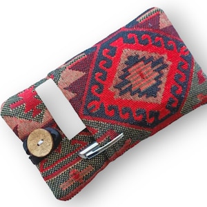Fabric iPhone 15 Sleeve Case, boho  phone bag, iPhone 15 / 14 / 13 / 12 / 11 /, iPhone 13 Pro Max, iPhone 12 Pro Max sleeve, iPhone 12 case.