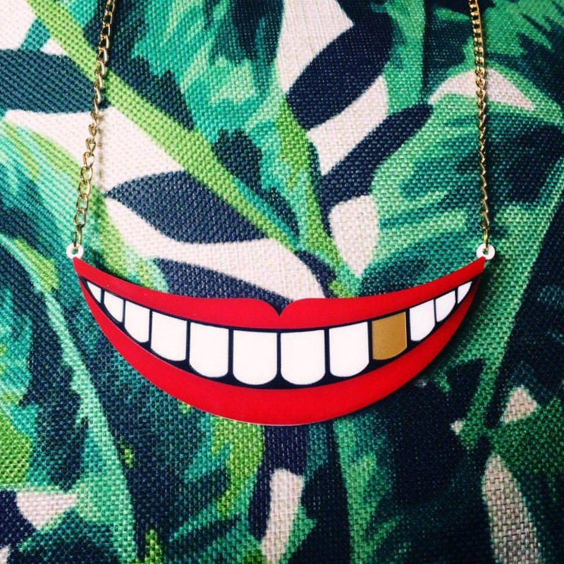 Smile With Gold Tooth Etsy UK