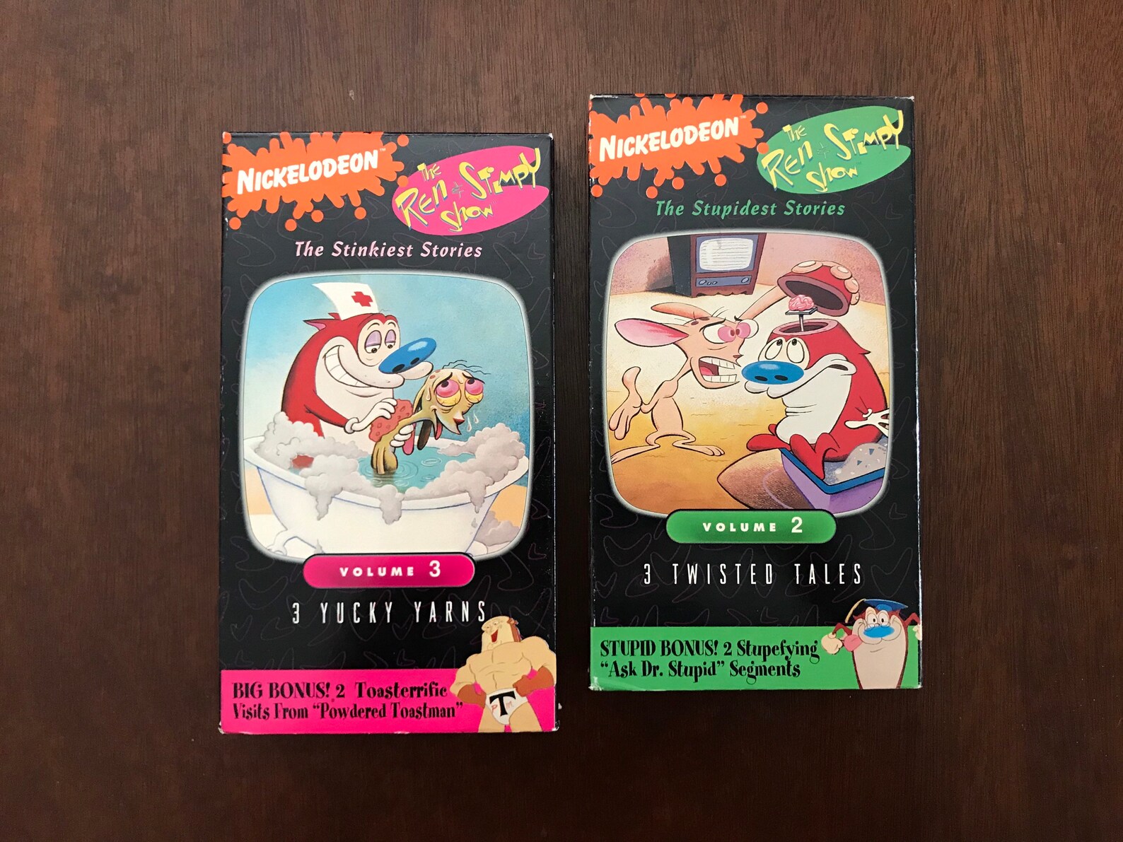 Vintage Ren & Stimpy show VHS vol. 2 and 3 Etsy