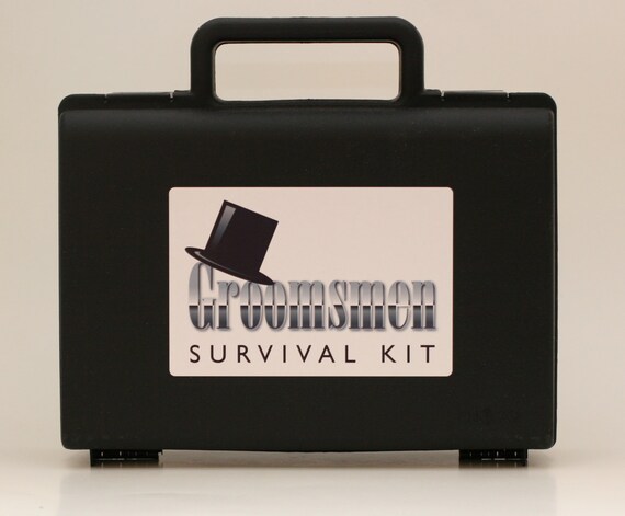 Diy Groomsmen Wedding Day Emergency Survival Kit Gift Etsy