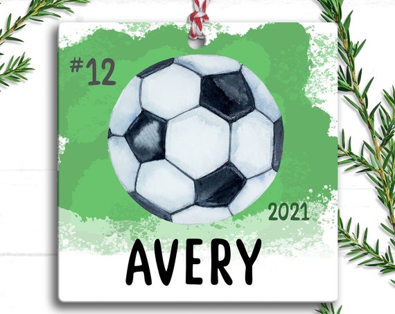Soccer Ornament, Personalized Soccer Gift, Soccer Christmas Ornament, Soccer Mom, Soccer Ball Ornament, Gift for Soccer Team, Soccer Coach