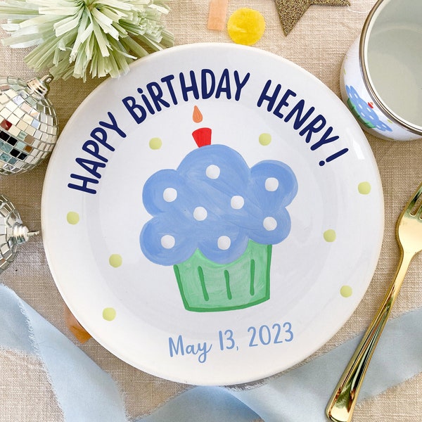 Birthday Boy - Birthday Party - First Birthday - 1st Birthday Boy - Boys Birthday - My First Birthday - Personalized Birthday Gift - Cupcake