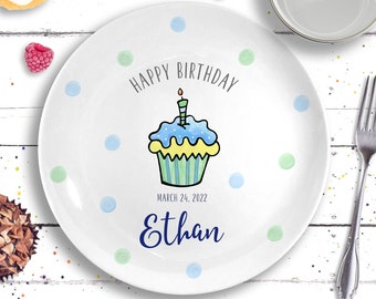 1st Birthday Boy Gift - Personalized Ceramic Birthday Plate - Baby Boy Gift - First Birthday Plate - Unique Baby Boy Gift - Birthday Party