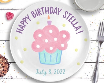Kids Birthday Party - First Birthday - 1st Birthday - 2nd Birthday - Birthday Plate - Personalized - Birthday Girl - Personalized Ceramic