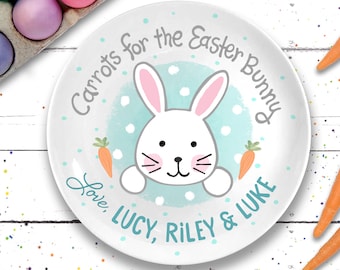 Personalized Easter Gift - Ceramic Easter Plate - 1st Easter Gift - Personalized Easter Bunny Plate for Kids - Easter Basket - First Easter