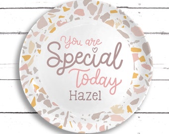 Ceramic You Are Special Day Plate, Custom Family Celebration Plate, Personalized Big Sister Gift, Birthday Gift for Girl, Star of the Day