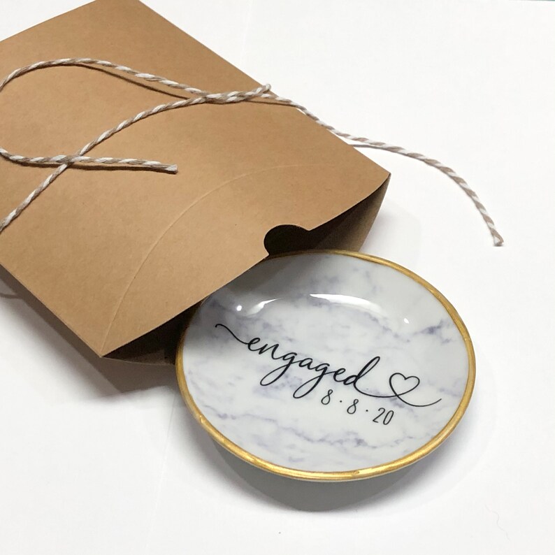 Ring Dish Engagement Personalized Engagement Gift Etsy