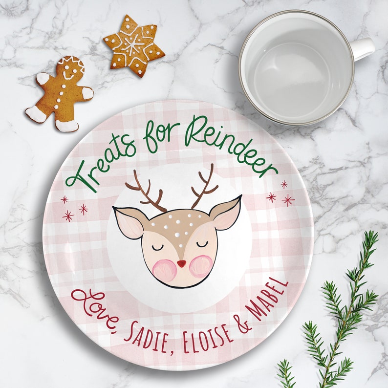 Custom Santa Cookie Plate Set Santa Tray Ceramic Cookies for Etsy